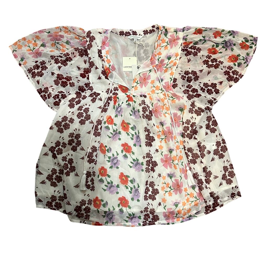 NWT Lucky Brand Floral Blouse Size Small